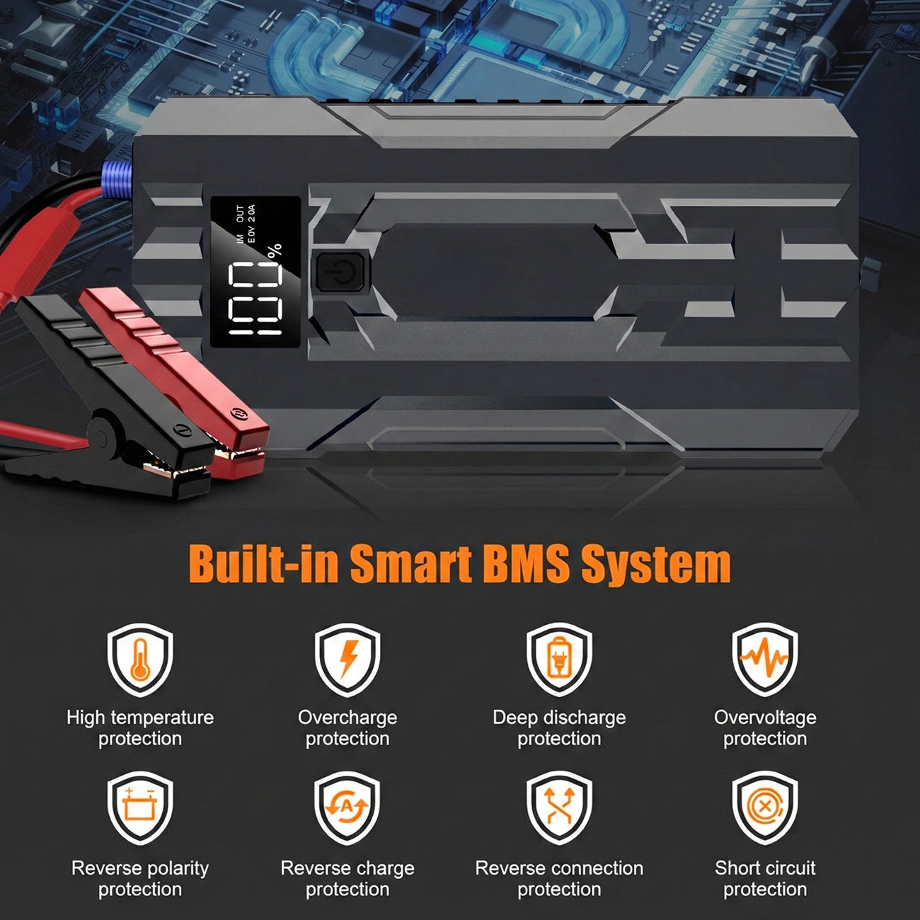 JumpeVolt Portable Car Jump Starter