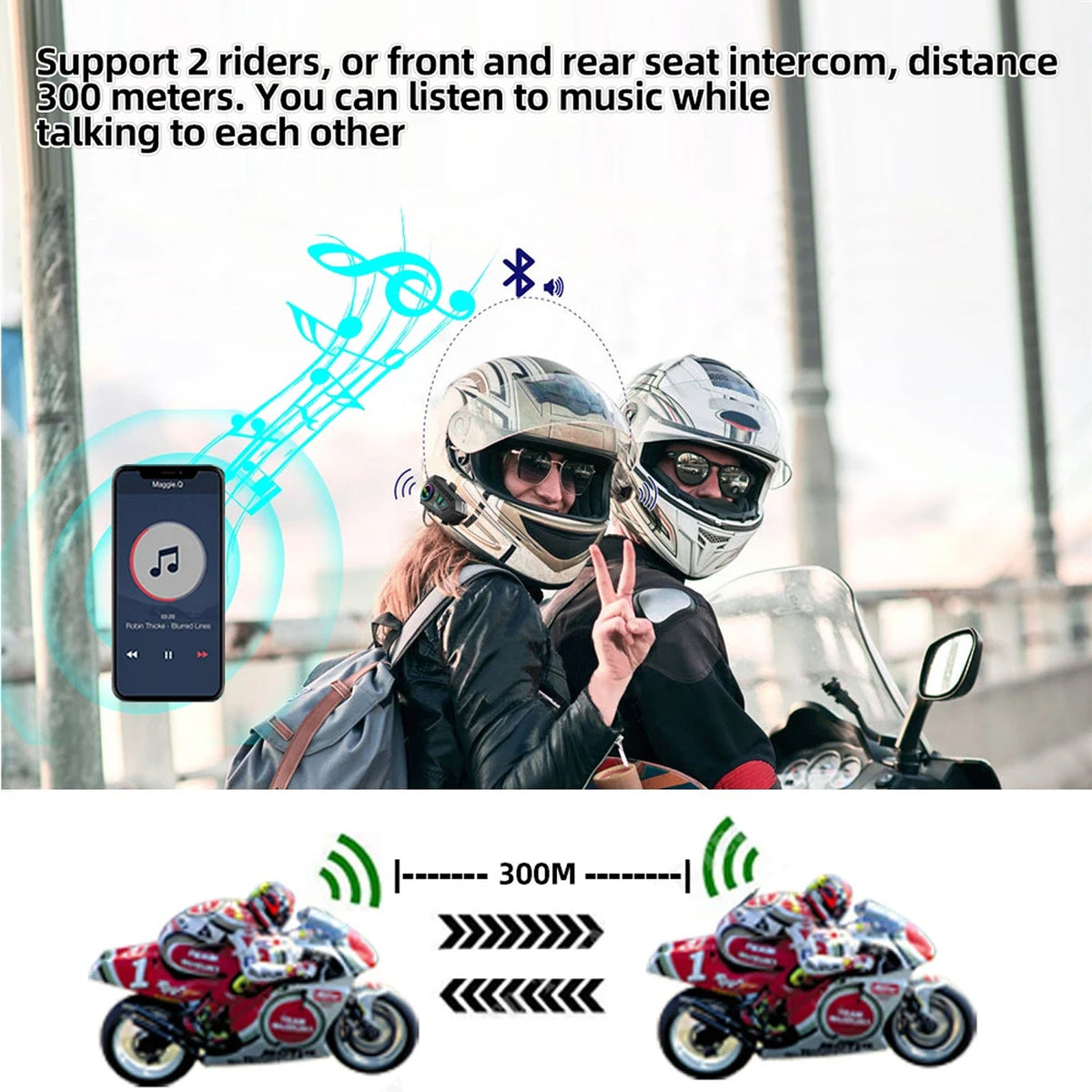RiderZest V2 Motorcycle Intercom