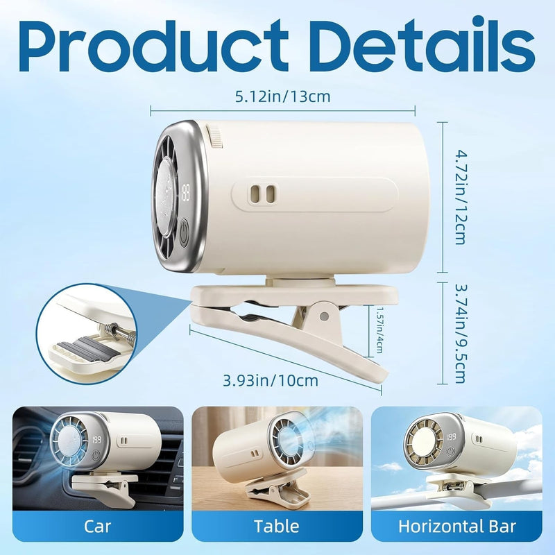 RidexFan Car Clip-On Fan