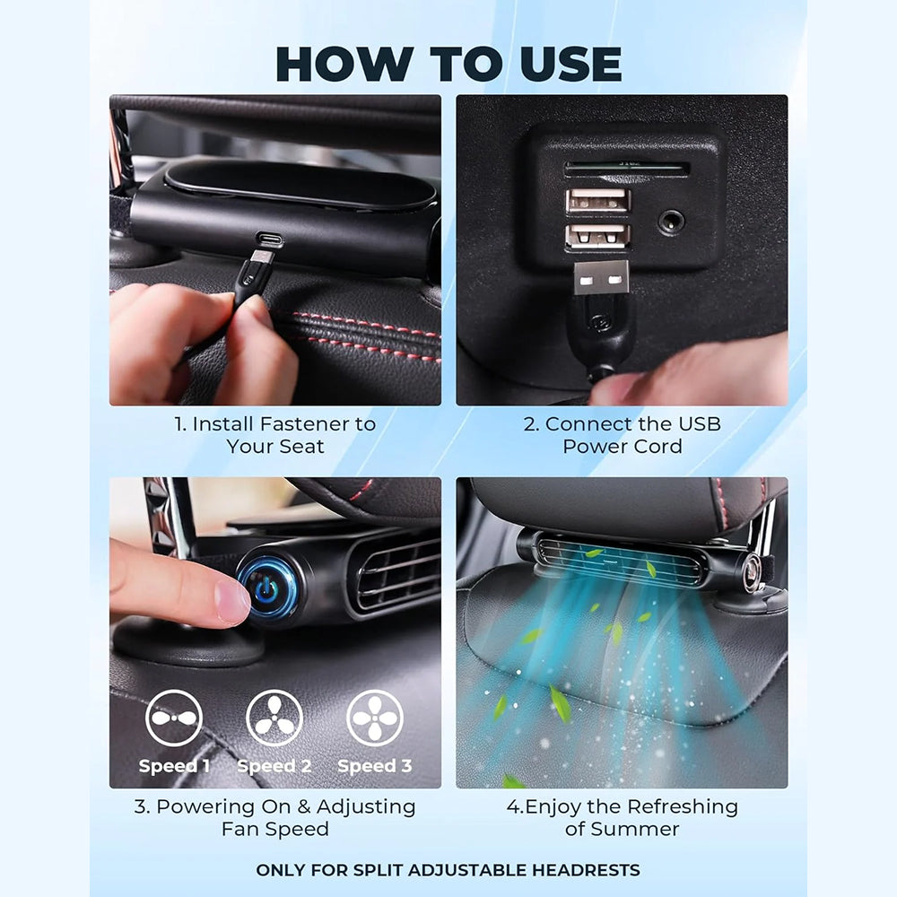 FanziSot Car Headrest Fan