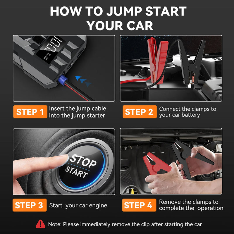 JumpeVolt Portable Car Jump Starter