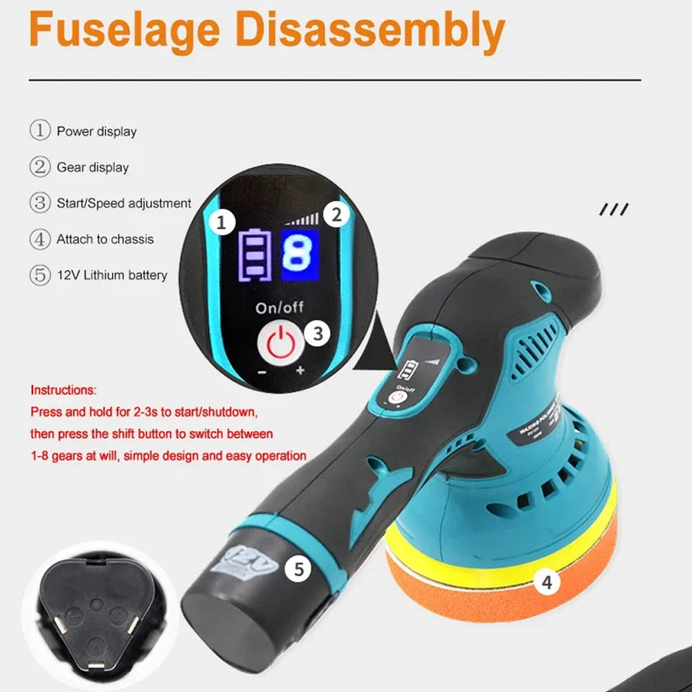 Polltimex Cordless Car Buffer Polisher