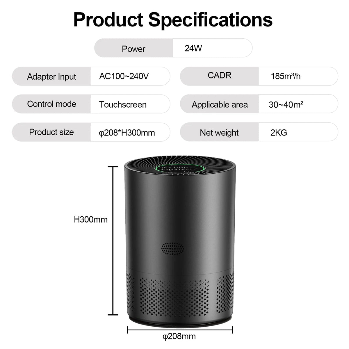 Smokelixo HEPA Air Purifier for Allergies