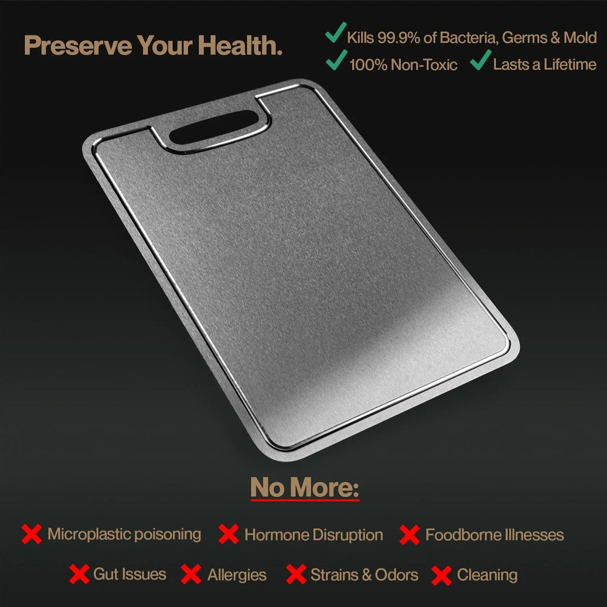 TiChopex Titanium Cutting Board